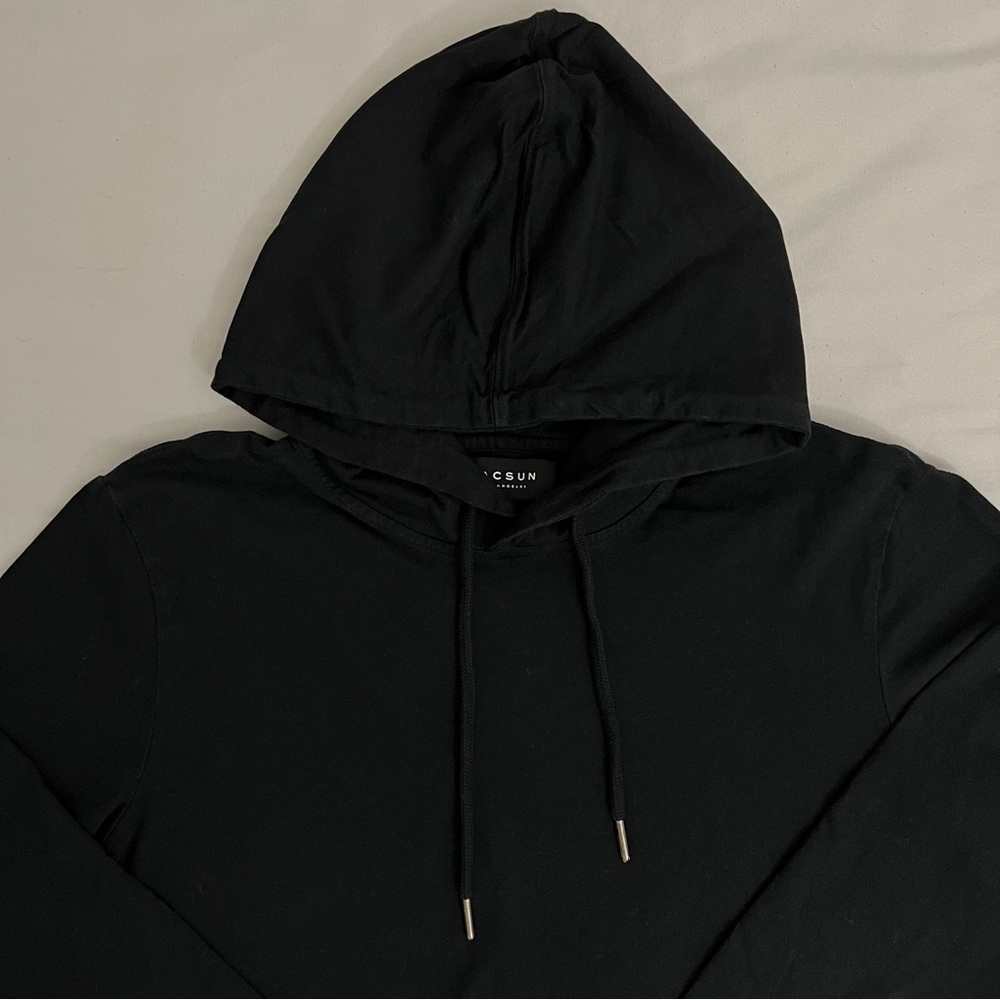 PACSUN Basic Essential Side Zip Hoodie Pullover Sweatshirt Medium Black